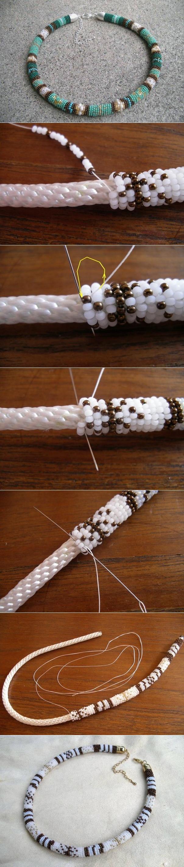 DIY Make a Beaded Rope Necklace DIY & Crafts Tutorials