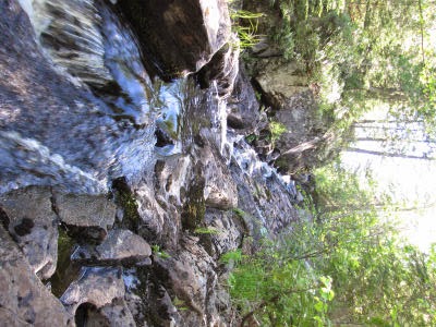 waterfall in a rocky flume