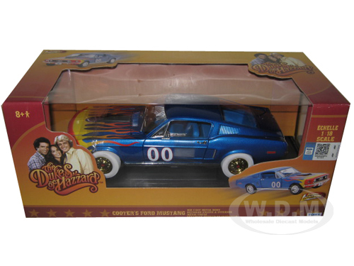 1:18 1968 Cooter's Mustang GT #00 CHASE The Dukes of Hazzard White Lightning
