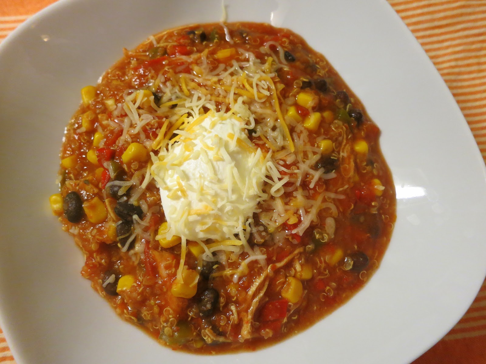 Elizabeth's Dutch Oven Slow Cooker Quinoa Chicken Chili