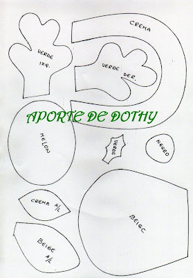 Rena de natal com molde