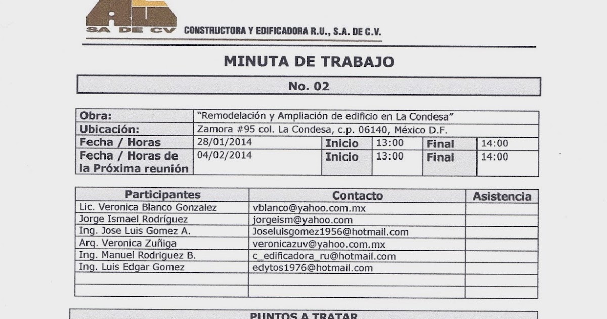 formato minutas