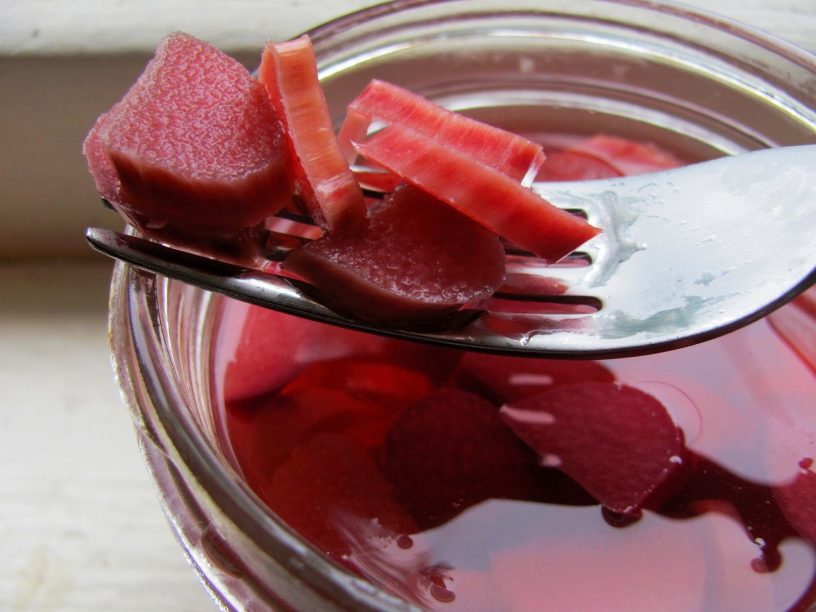 Sweet Domesticity Pickled Rhubarb with Ginger