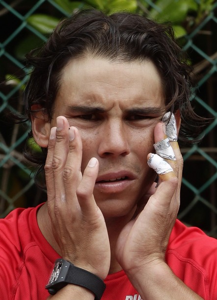 rafael nadal tennis bag. Classic Rafa. Lulz.