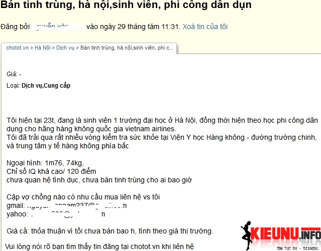 bán tinh trùng ban tinh trung