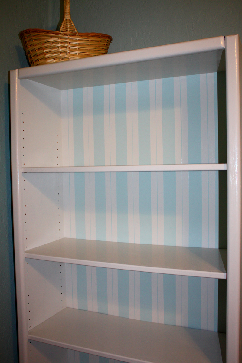 A ticking stripe bookcase