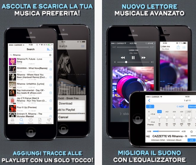 APP PER IPHONE IPAD PER FARE IL DOWNLOAD GRATIS DI MUSICA MP3