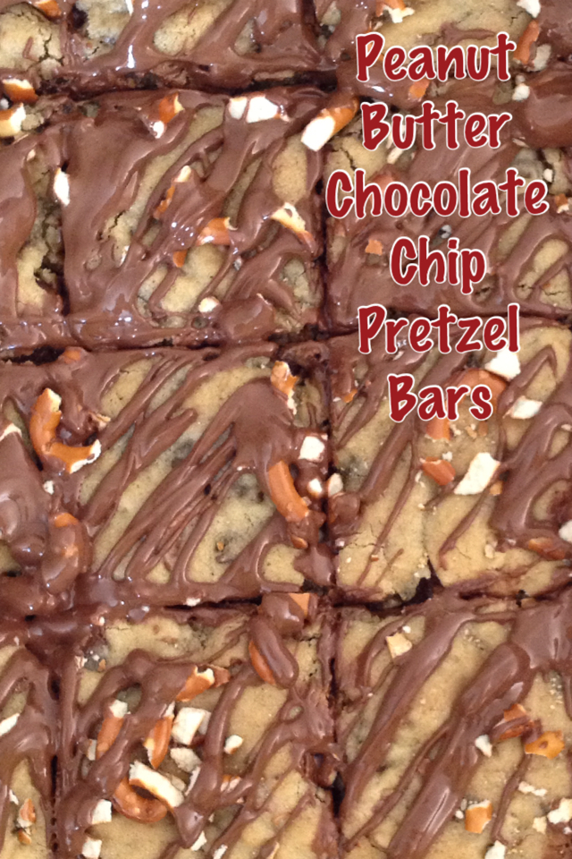 My Recipe Book Peanut Butter, Chocolate Chip, and Pretzel Bars