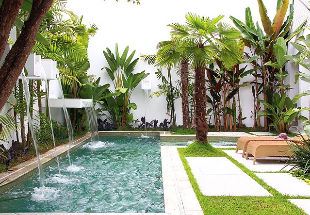 fotos jardim piscina:Belo Jardim com Piscina e Cascatas fotos jardim piscina:Belo Jardim com Piscina e Cascatas