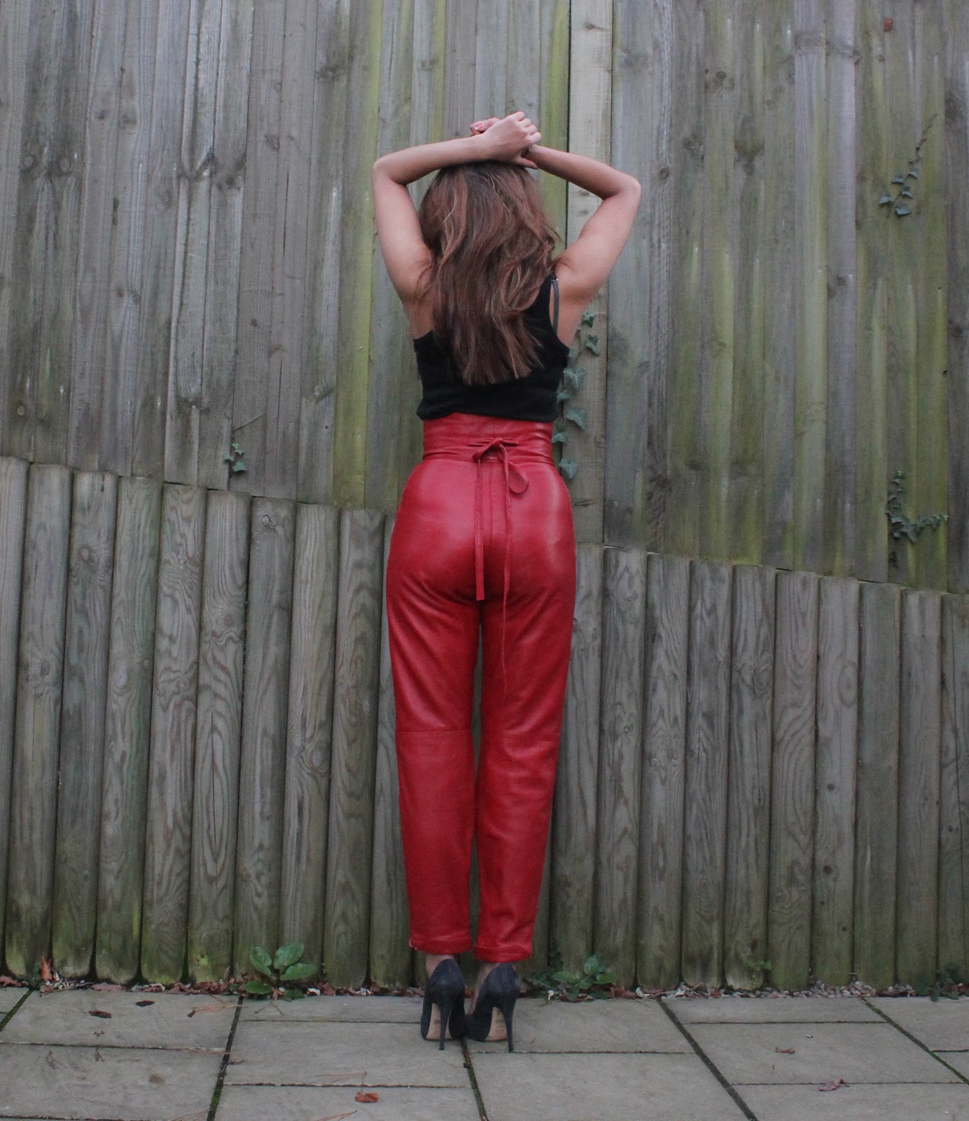 The red leather trousers. Fashion Daydreams UK Fashion and Lifestyle