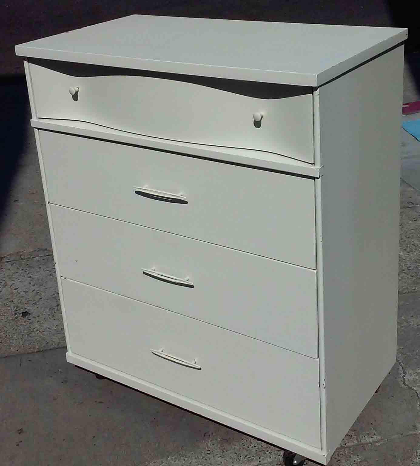 UHURU FURNITURE & COLLECTIBLES SOLD White Wooden Chest of Drawers on