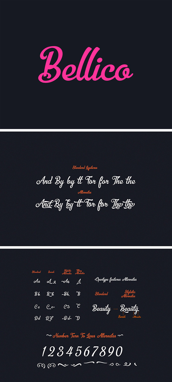 Bellico Font Download Kumpulan 30 Font Script Desainer grafis - Bellico Font