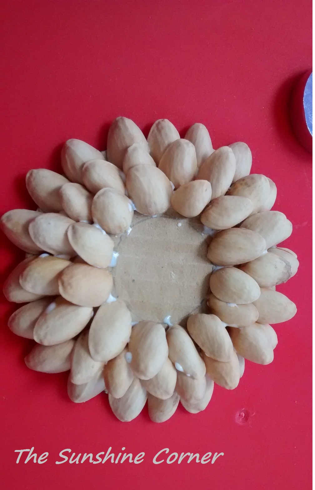 The Sunshine Corner DIY Pistachio shells tea light holder