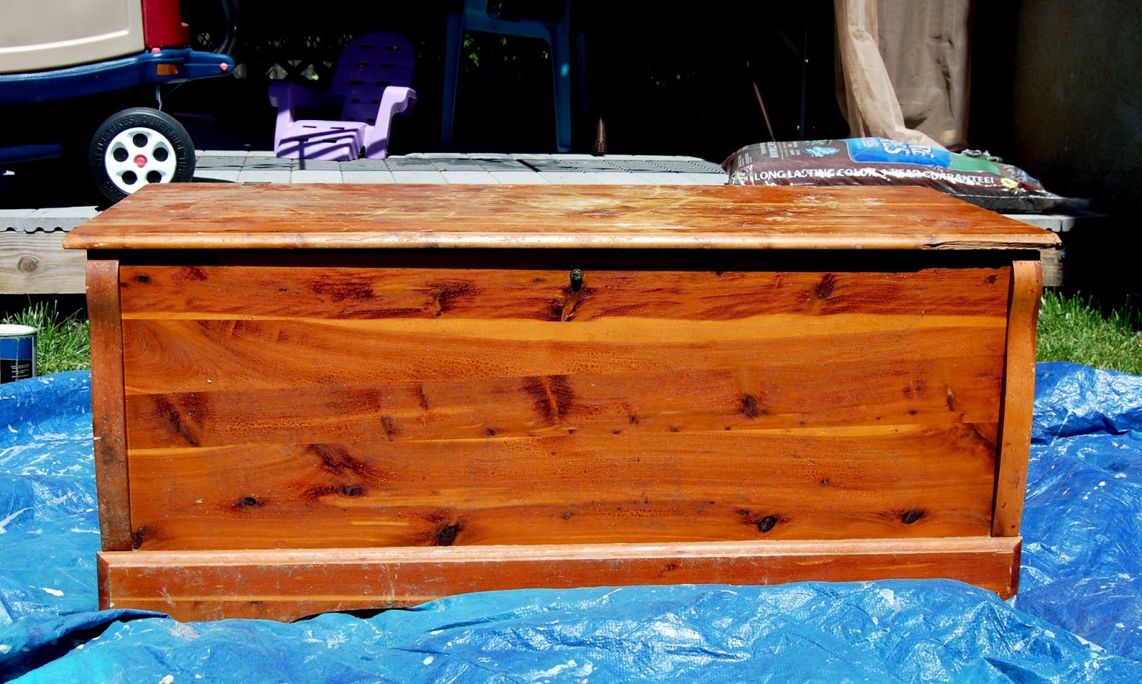 Hooked on Pinterest **SAFETY UPDATE** Cedar Chest Turned Outdoor Toy Chest