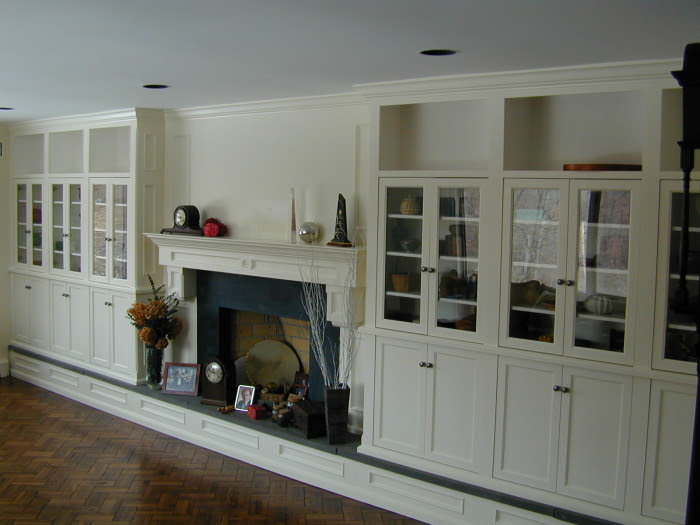 Wall Cabinets with Fireplace