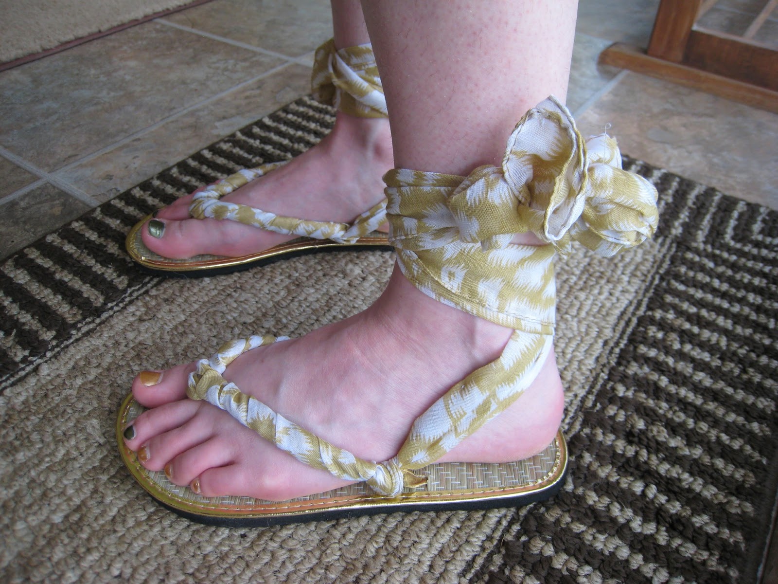 Erica's Fashion & Beauty DIY Scarf Sandals