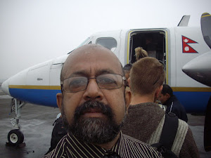 Boarding the plane for "Everest Mountain Flight".(Sunday 13-11-2011).
