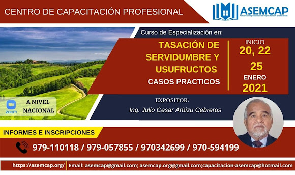 TASACIÓN DE SERVIDUMBRES Y USUFRUCTOS-CASOS PRACTICOS