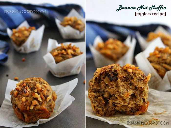 Spusht Eggless Banana Walnut Muffins Banana Nut Muffin Eggless