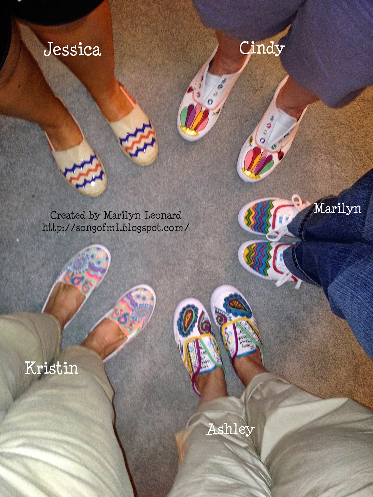  Marilyn's Crafts DIY Sharpie Shoes