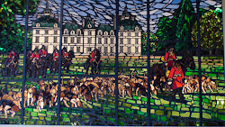 Vitrail «Chasse à Cheverny»