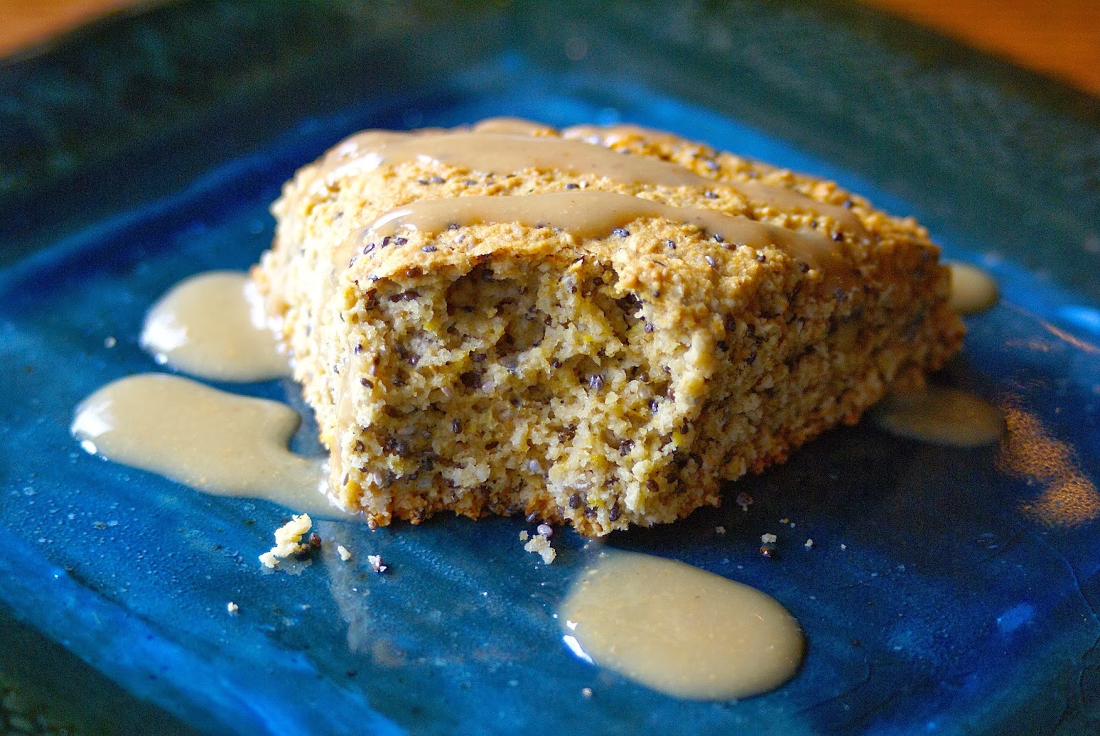 Margaret's Dish Lemon Chia Seed Scones with Sweet Lemon Cashew Glaze