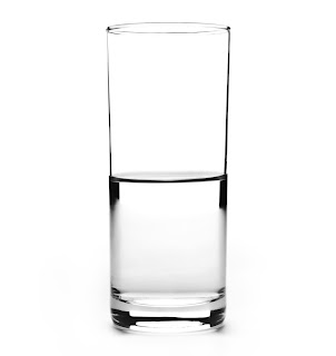 glass half full half empty