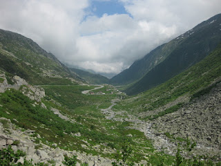 Valley view on the return from the Gotthardpass, Switzerland
