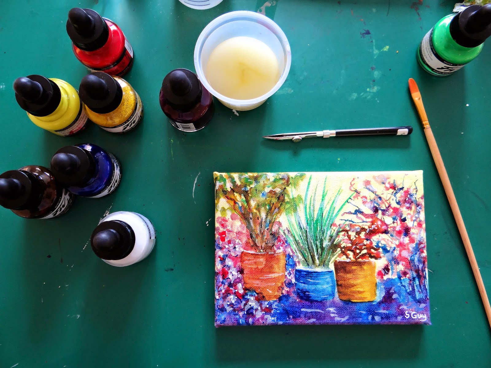 Stephanie Guy Fine Art Do Not Varnish Acrylic Ink Paintings