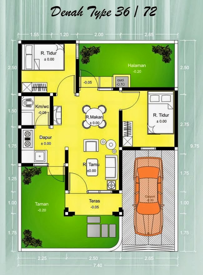 Teknik Sipil Desain Rumah Sederhana Type 36 Minimalis Terbaru 2014