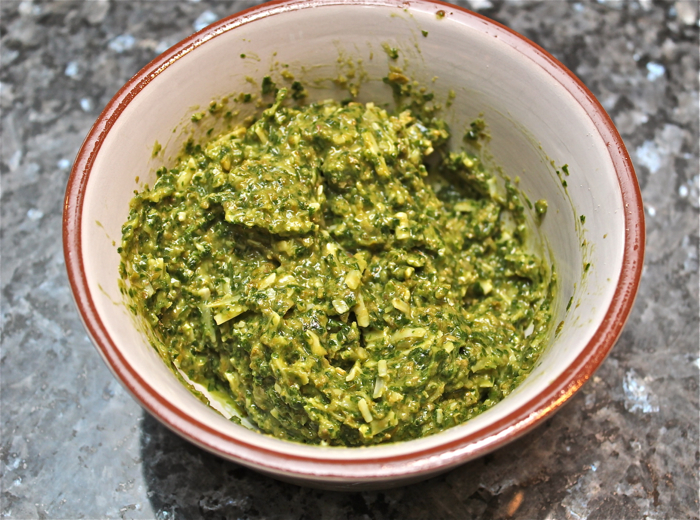 Caper pesto a recipe Yankee Kitchen Ninja
