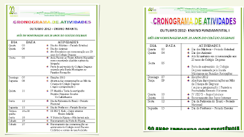 Cronograma do Mês