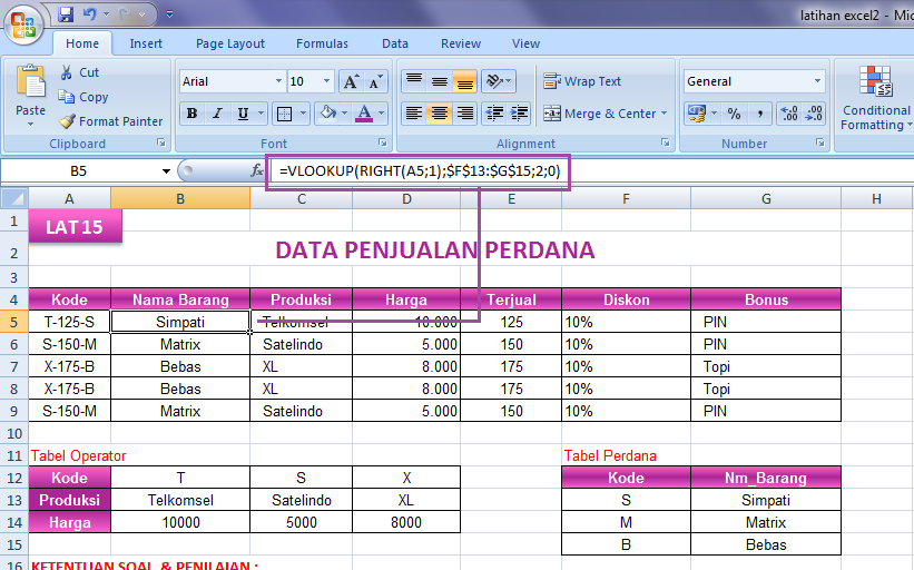 Lhaniie Tkj 1 Rumus Ms Excel If Left If Mid If Right Vlookup Right Dan Hlookup Left