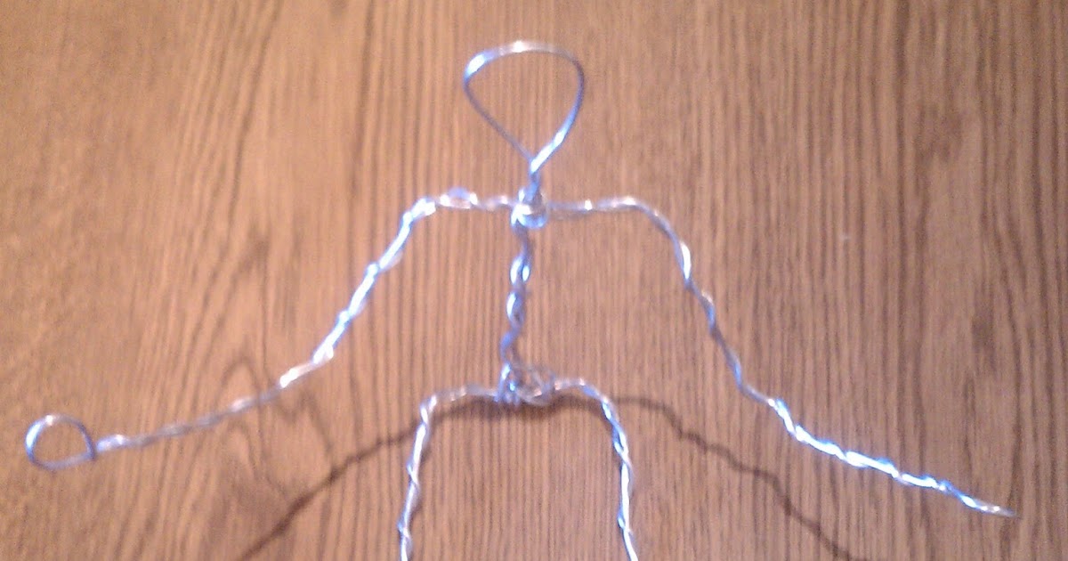 Krystyn Hartman Wire armature for clay figures My first!