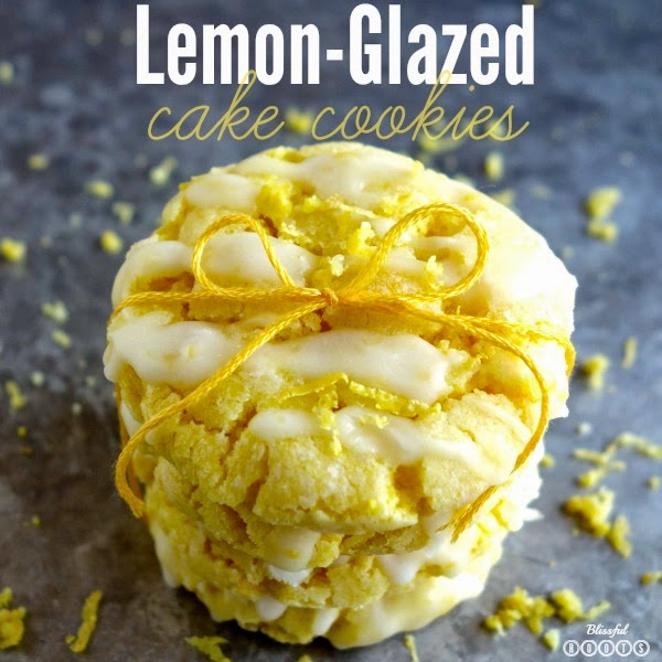 Lemon-Glazed Cake Cookies from Blissful Roots