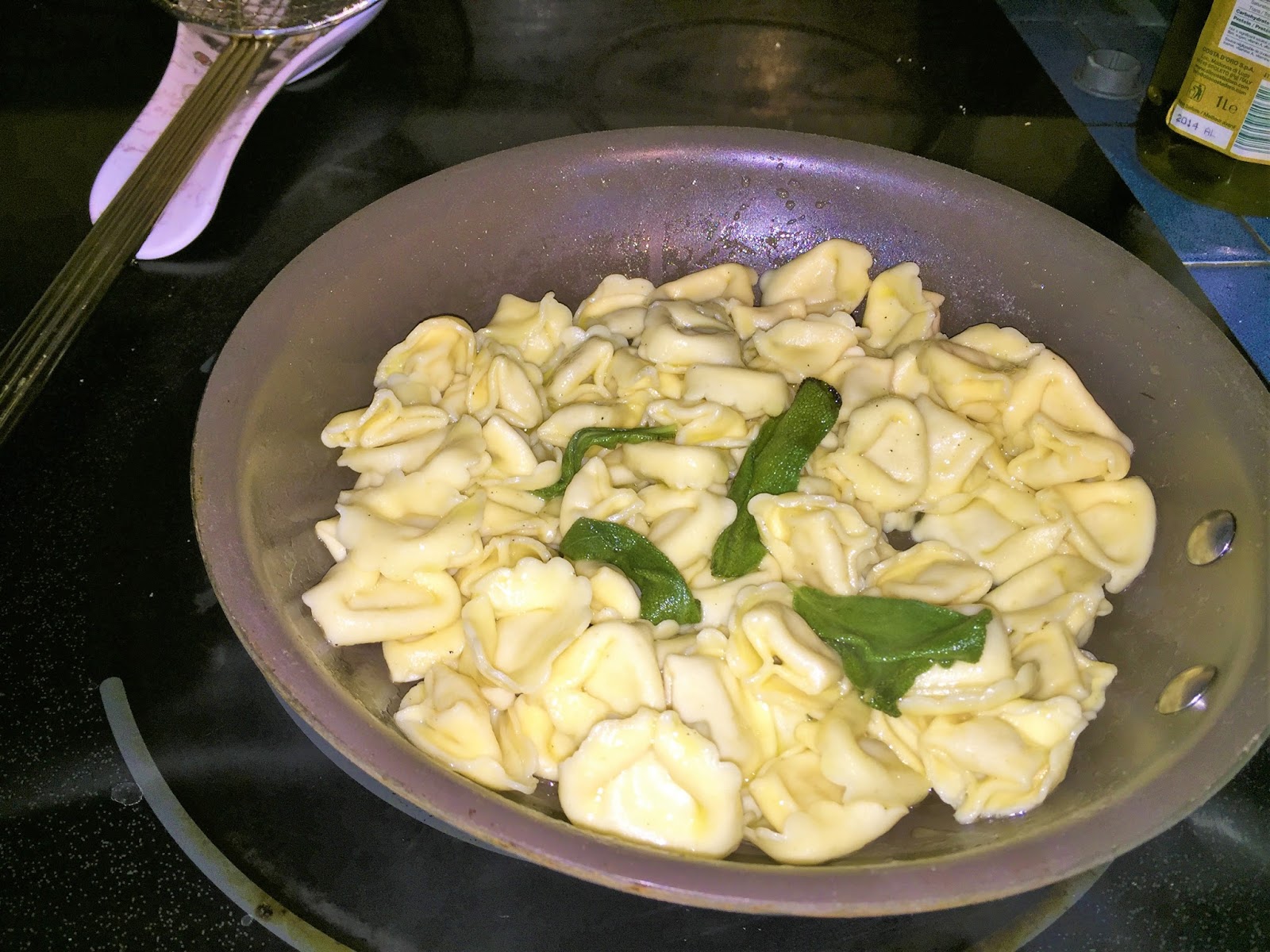Live * Laugh * Eat Tortellini with Butter, Olive Oil and Sage