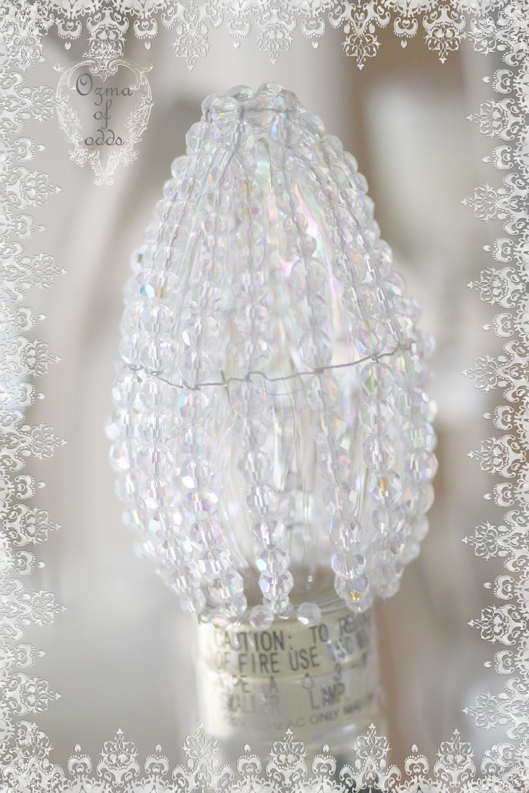 ozma of oddscrystal beaded light bulb cover tutorial