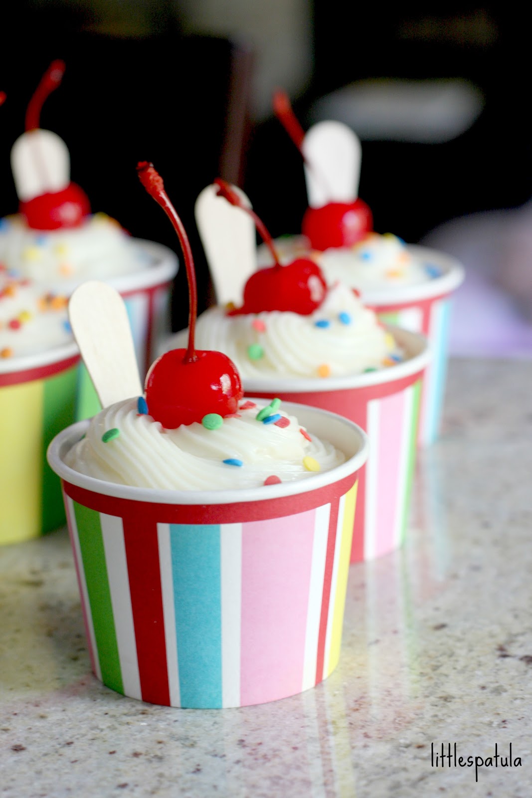 Little Spatula Cupcake Ice Cream Cups