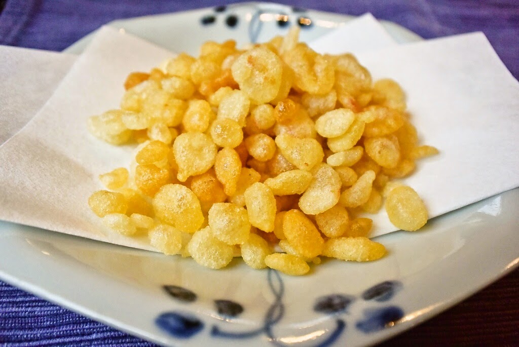 Recipes for Tom Tenkasu / agetama / tempura pearls