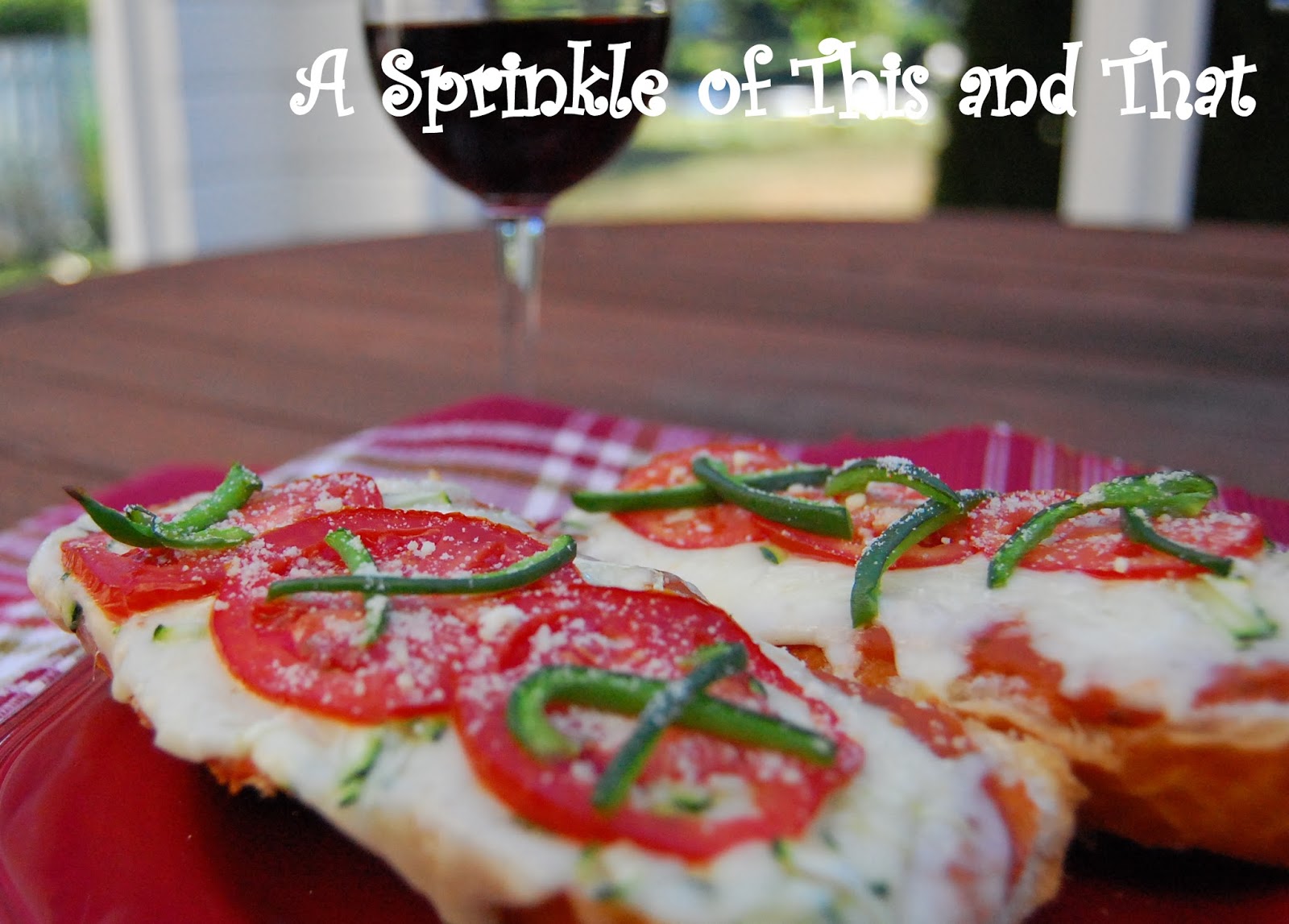 A Sprinkle of This and That French Bread Veggie Pizza