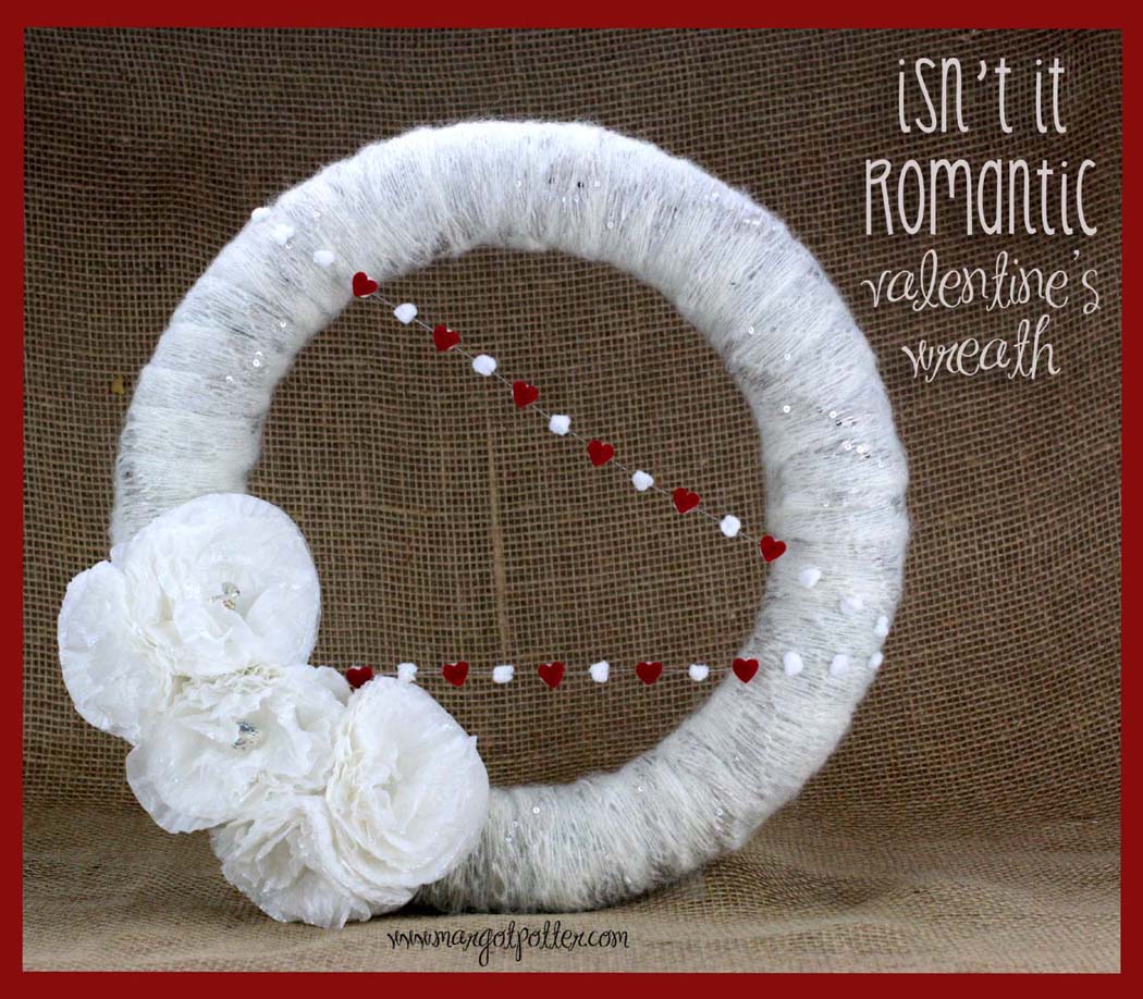 The Impatient Crafter DIY Cupcake Wrapper Flower Valentine's Wreath