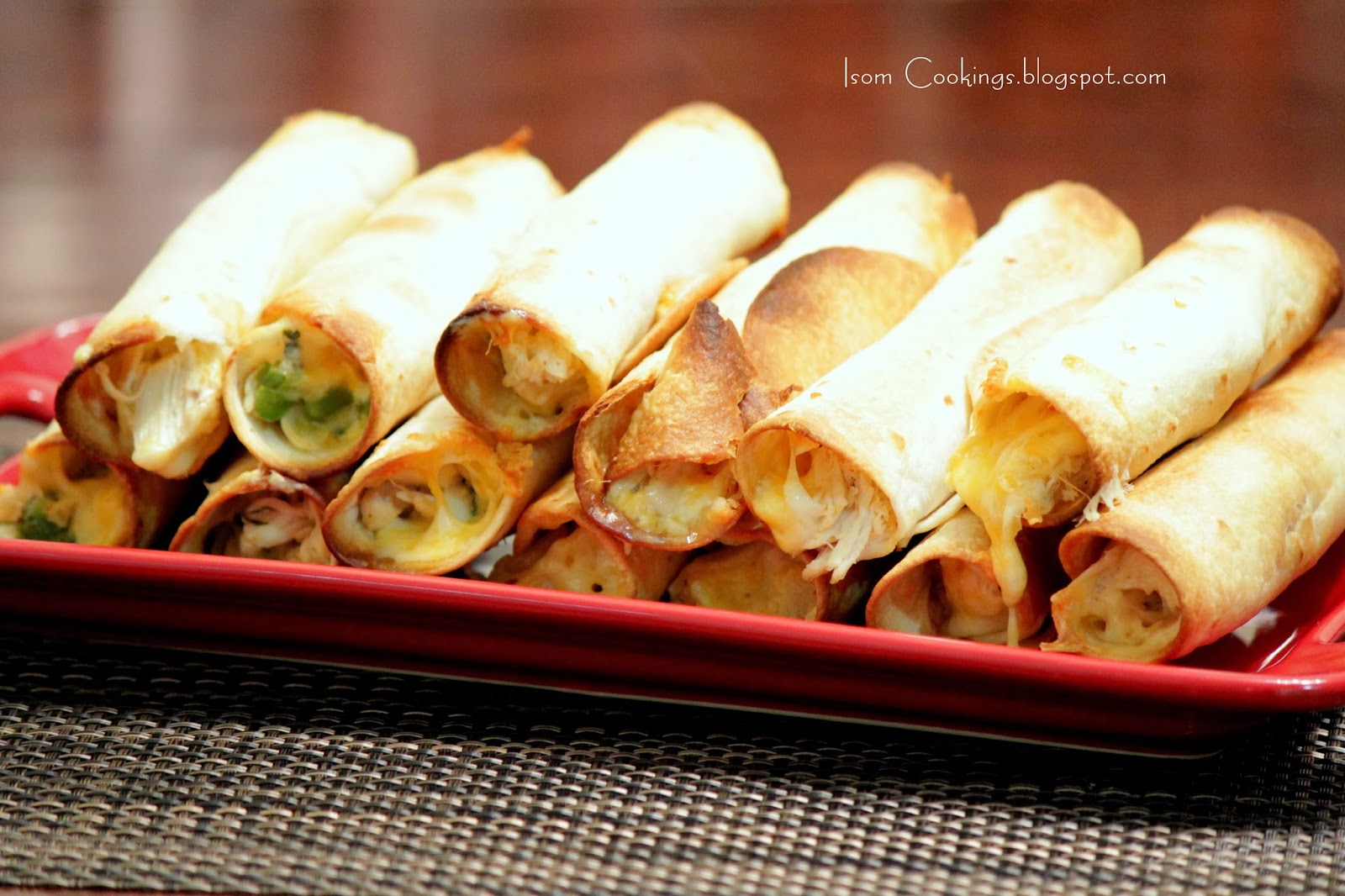 Isom Cookings Baked Chicken Spinach Flautas