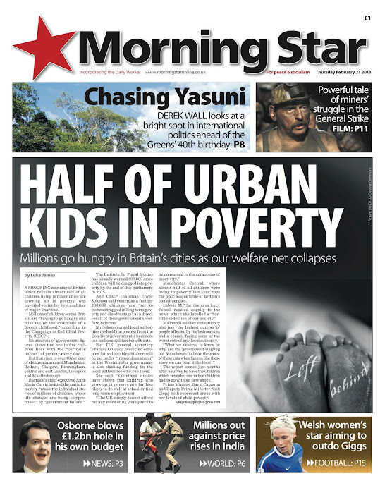 POVERTY CREATED in Tower Hamlets by the State, local Council and  Big Business....