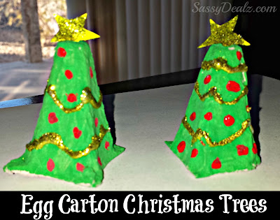 egg carton christmas tree craft