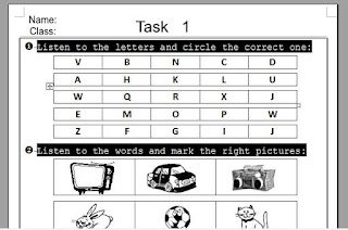 اختبارات لغة إنجليزية تيرم أول للصف الأول الإبتدائى