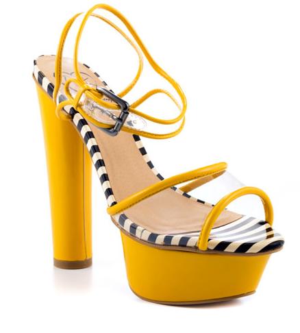 yellow designer heels