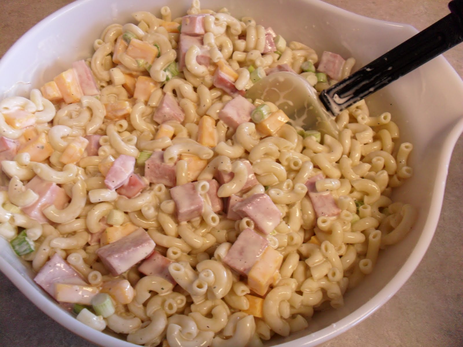 Out of the Garden Ham & Cheese Macaroni Salad