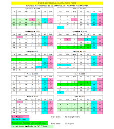 CALENDARIO ESCOLAR 2011-12