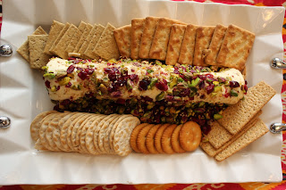 NYE Special: Cranberry & Pistachio Studded Cheese Log