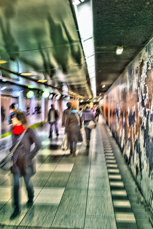 Beweging in metro Parijs